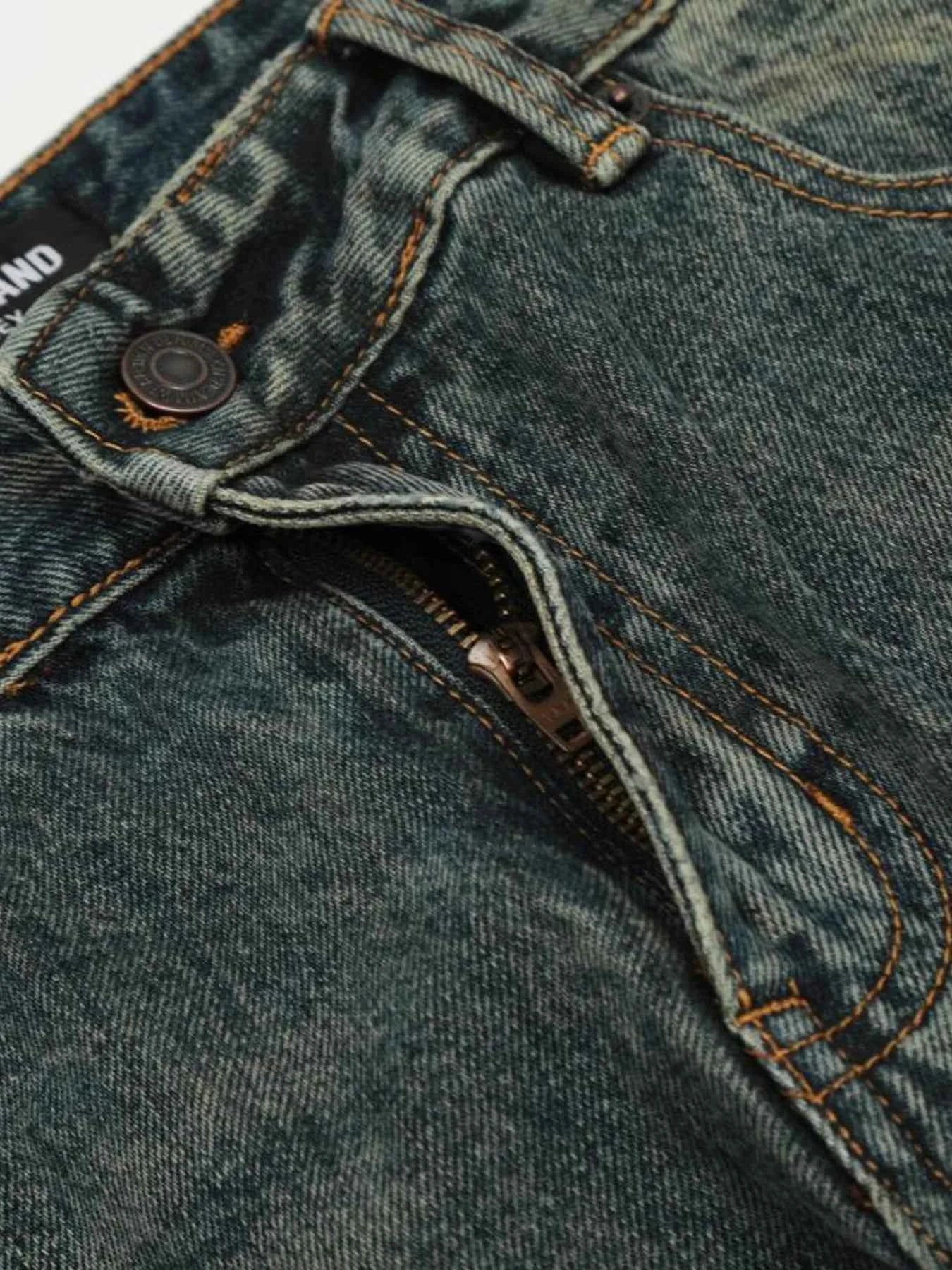 Men's Vintage Distressed Flare Jeans