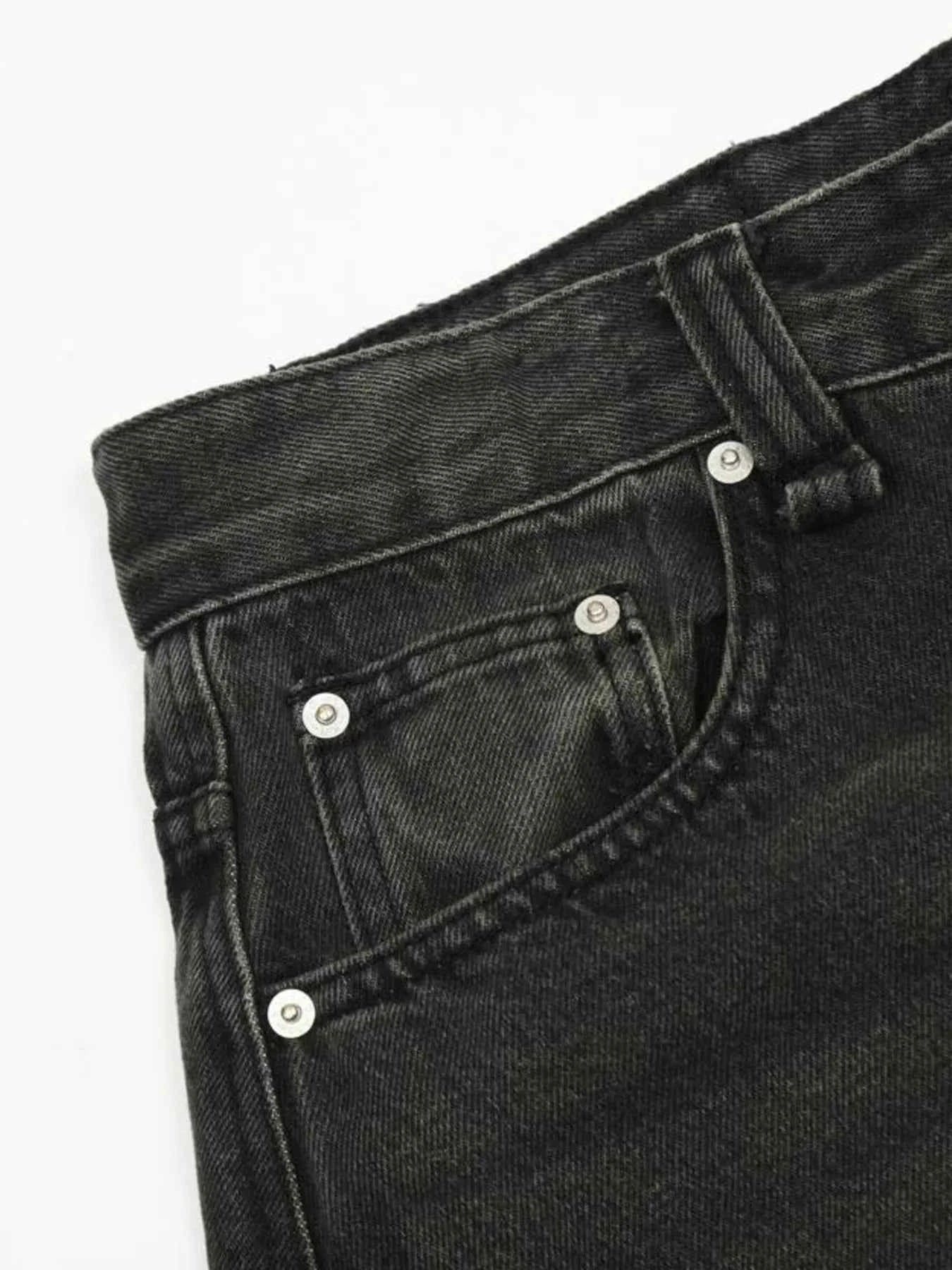 Men's Washed Wide-Leg Baggy Jeans