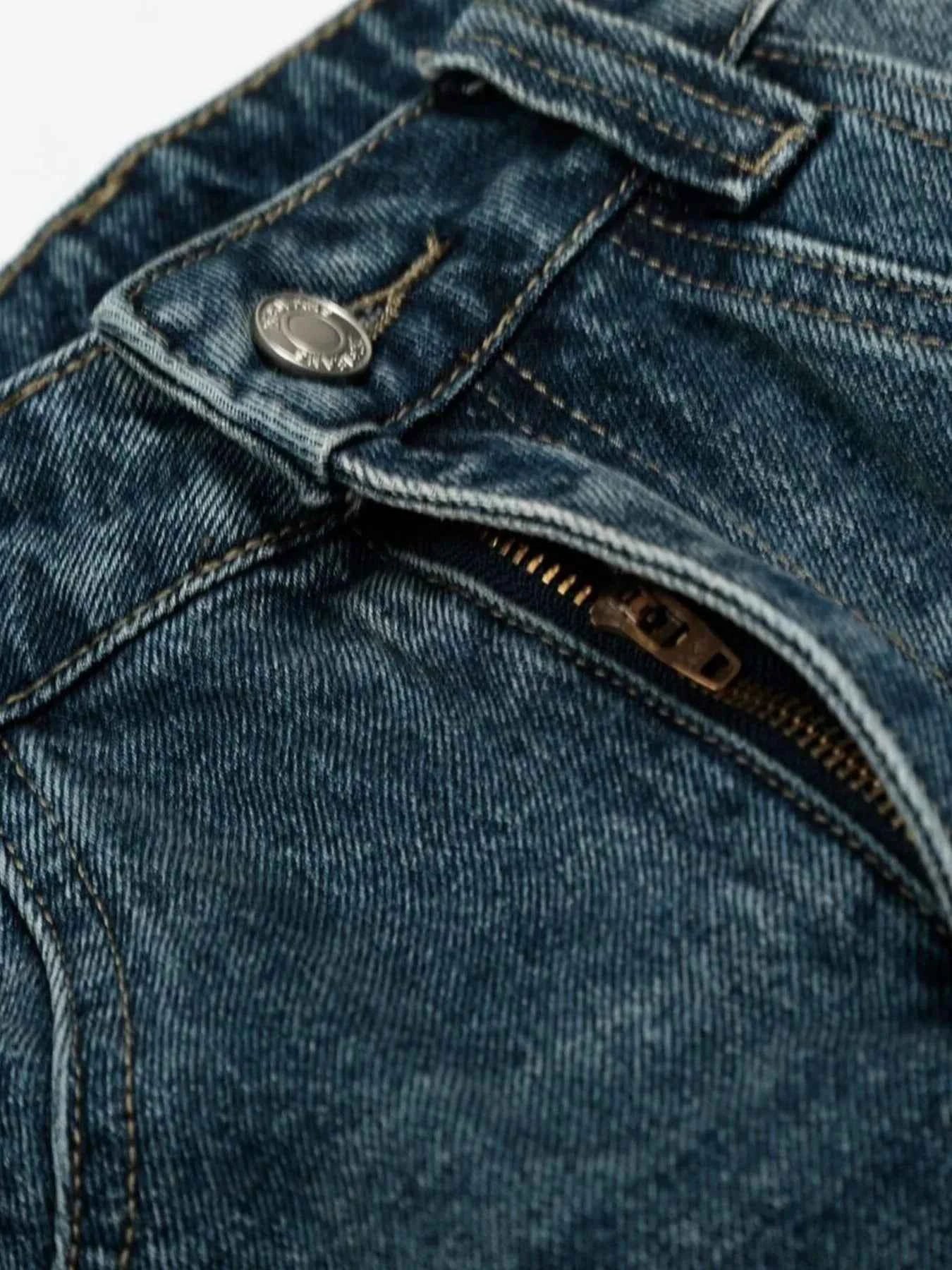 Men's Pearl Embellished Wide Leg Denim Shorts