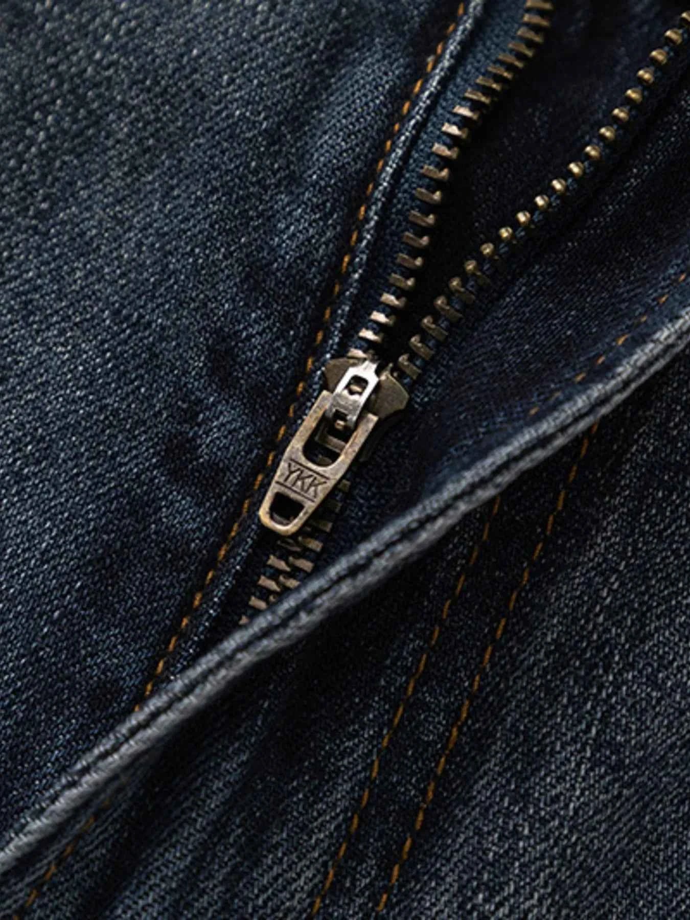 Men's Vintage Washed Gradient Wide-Leg Baggy Jeans