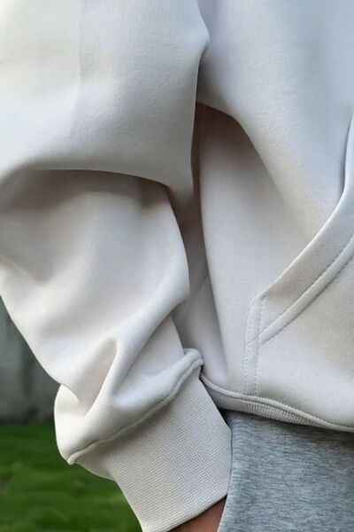 Men's Drop Shoulder Long Sleeve Hoodie with Pocket - Damned Threads