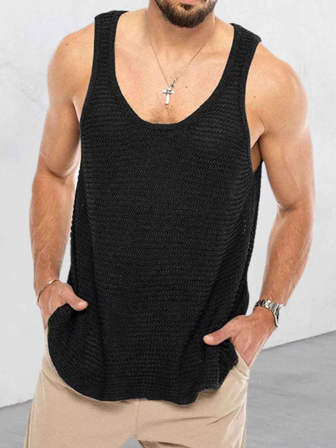 Men's Solid Mesh Tank - Damned Threads