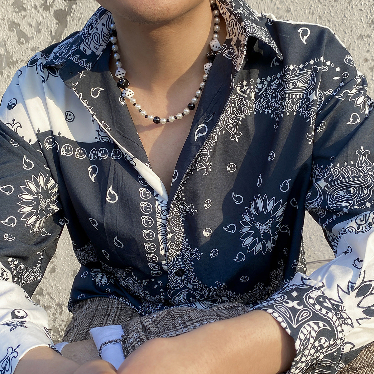 Classic Dice Mosaic Pearl Necklace - Damned Threads