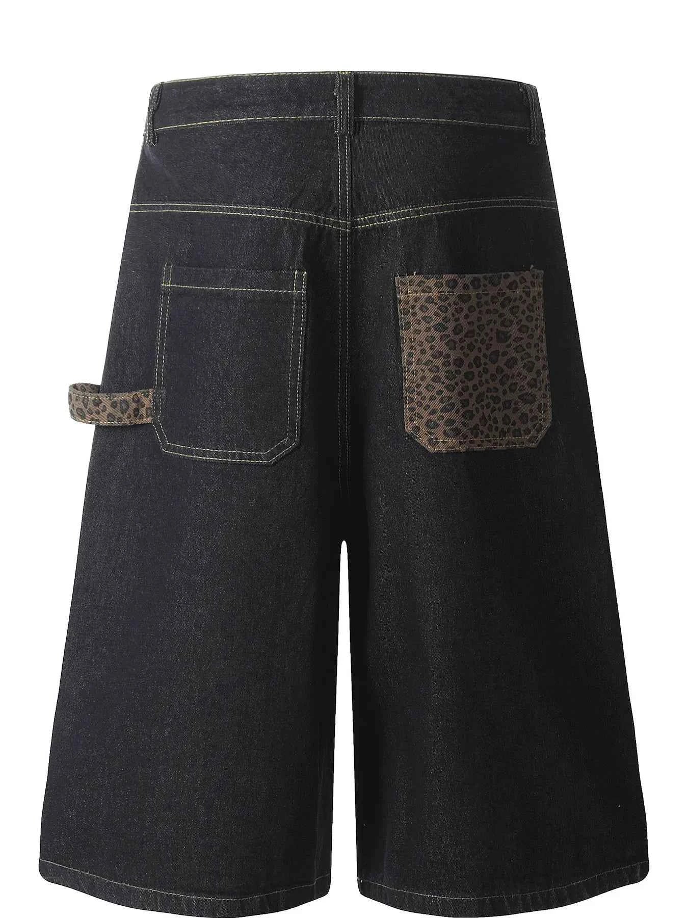 Men's Wide Leg Denim Shorts