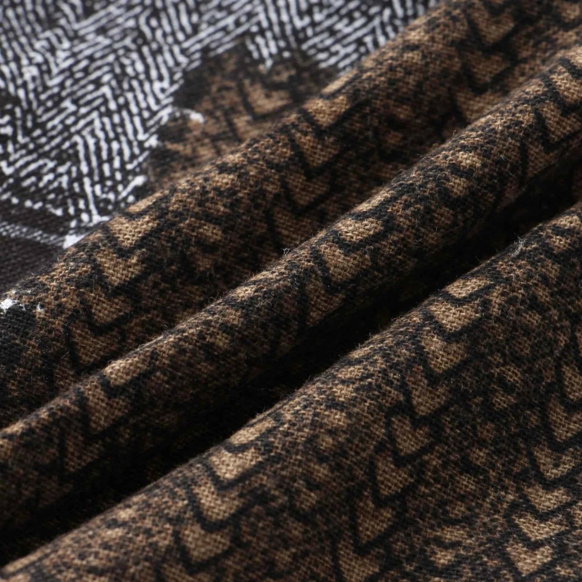 Men's Plus Size Plaid Short Sleeve Button-Up Shirt