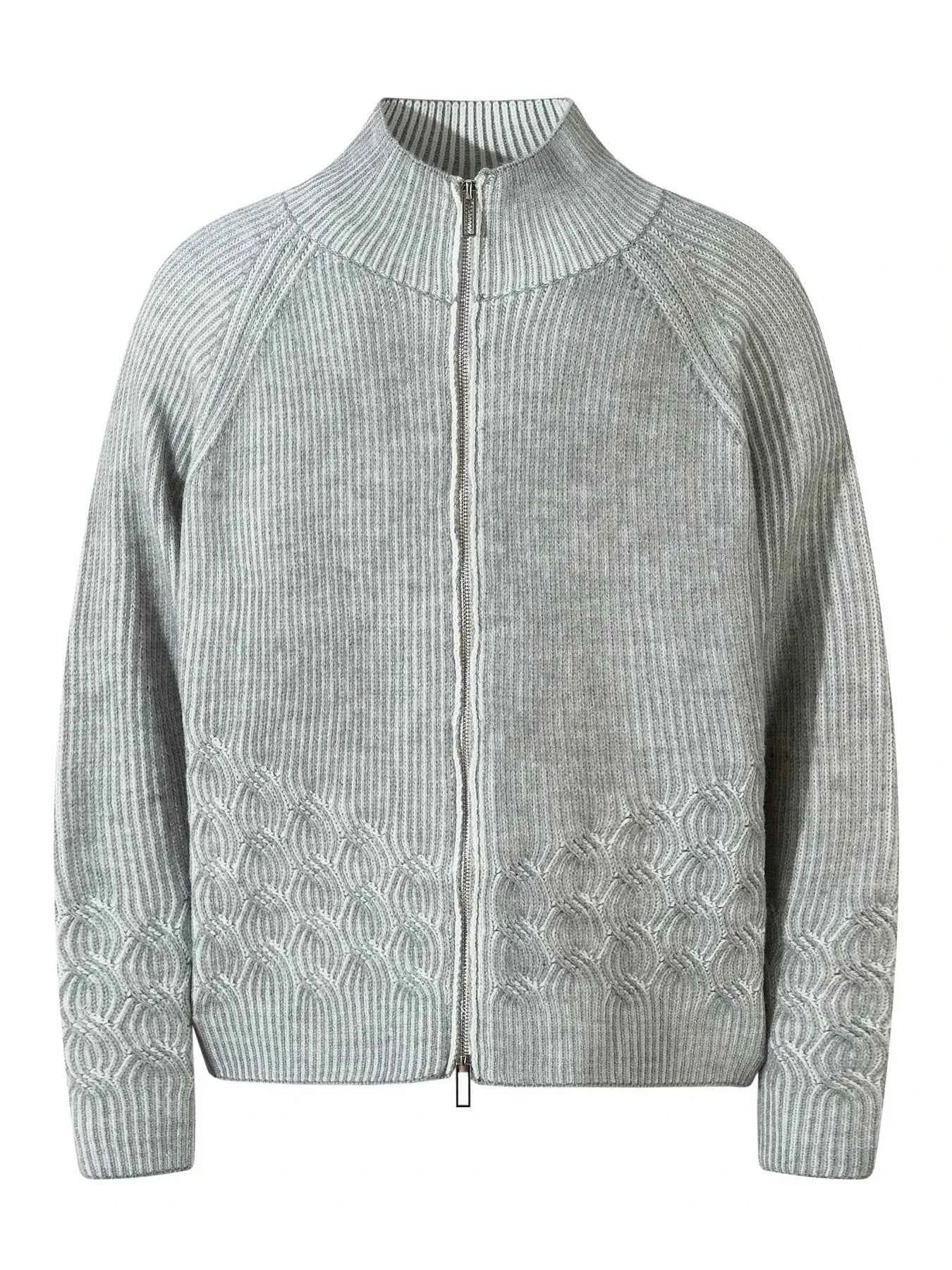 Men's Ribbed Zip-Up Cardigan