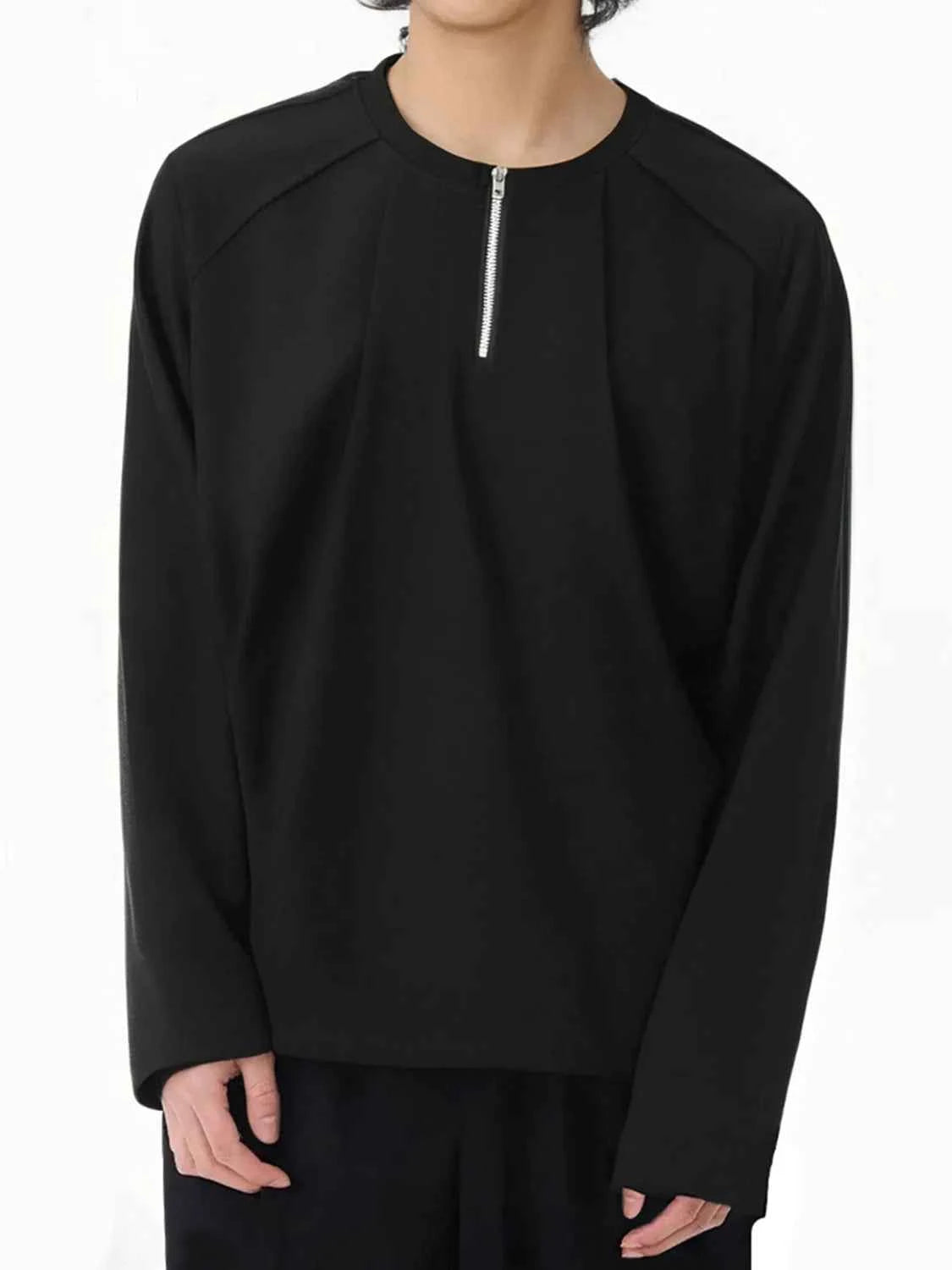 Men's Quarter Zip Long Sleeve T-Shirt
