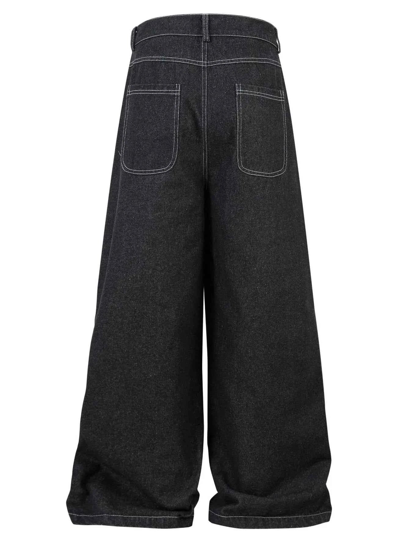 Men's Wide Leg Jeans with Contrast Panels