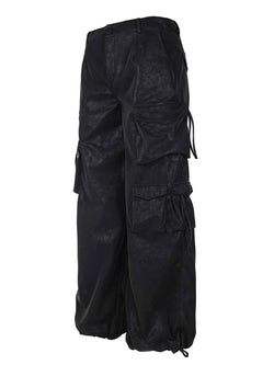 Men's Wide Leg Cargo Pants with Multiple Pockets