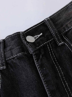 Men's Vintage Washed Wide Leg Denim Jeans