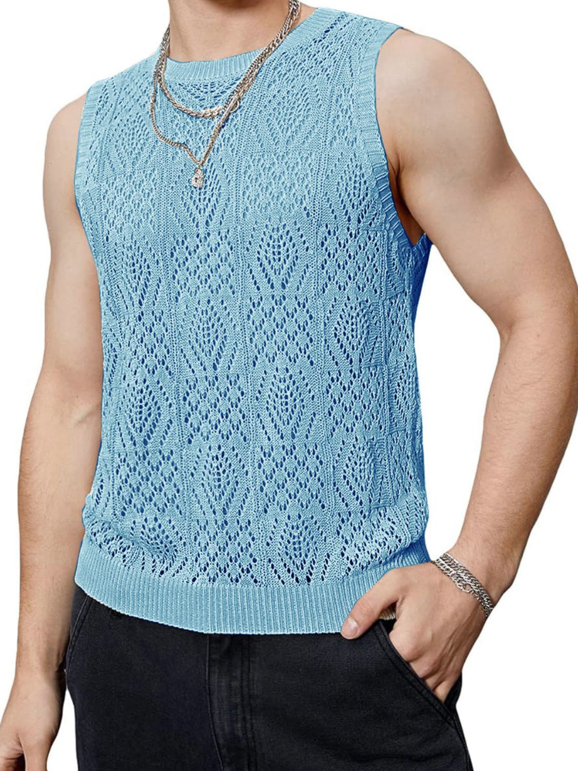 Men's Round Neck Tank - Damned Threads