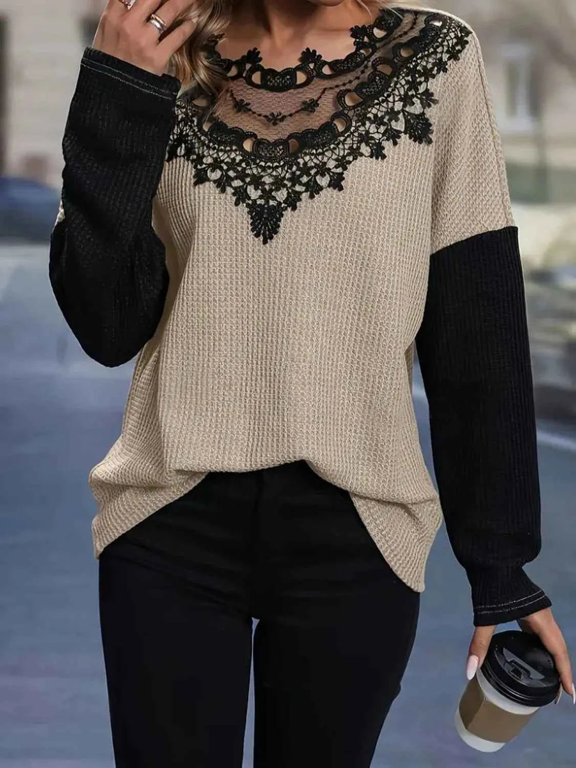 Decorative Lace Long Sleeve - Damned Threads