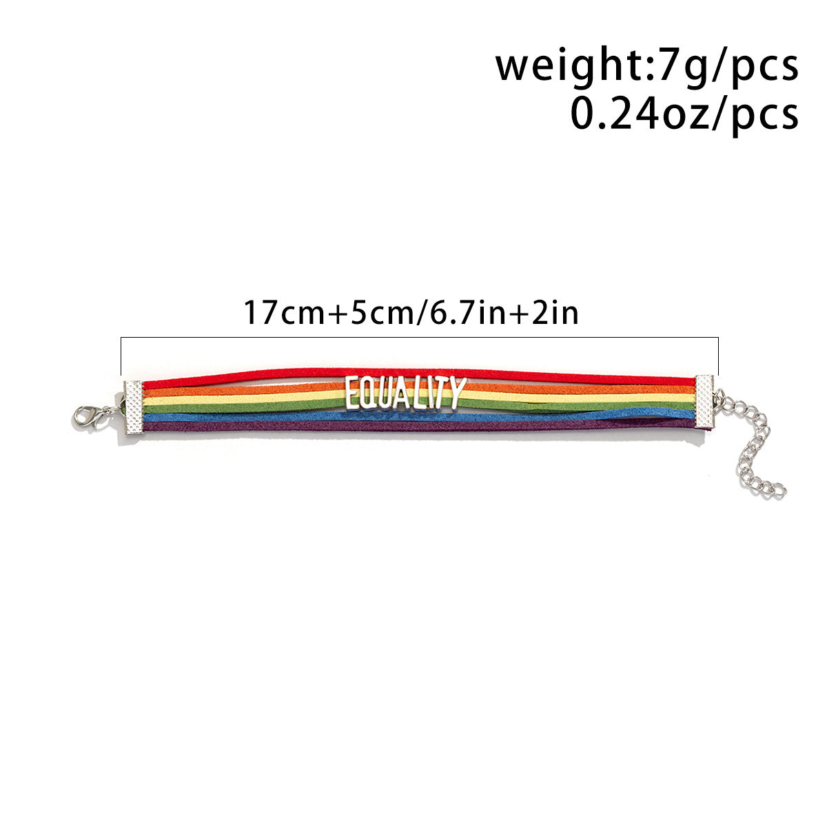 LGBT Pride Rainbow Hand-Woven Bracelet - Damned Threads