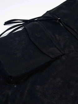 Men's Wide Leg Cargo Pants with Multiple Pockets