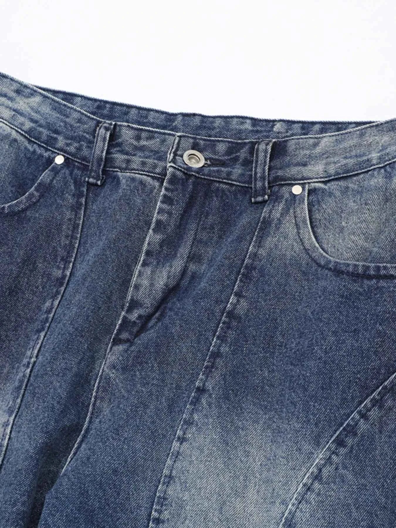 Men's Full Size Wide Leg Cargo Jeans Plus Size