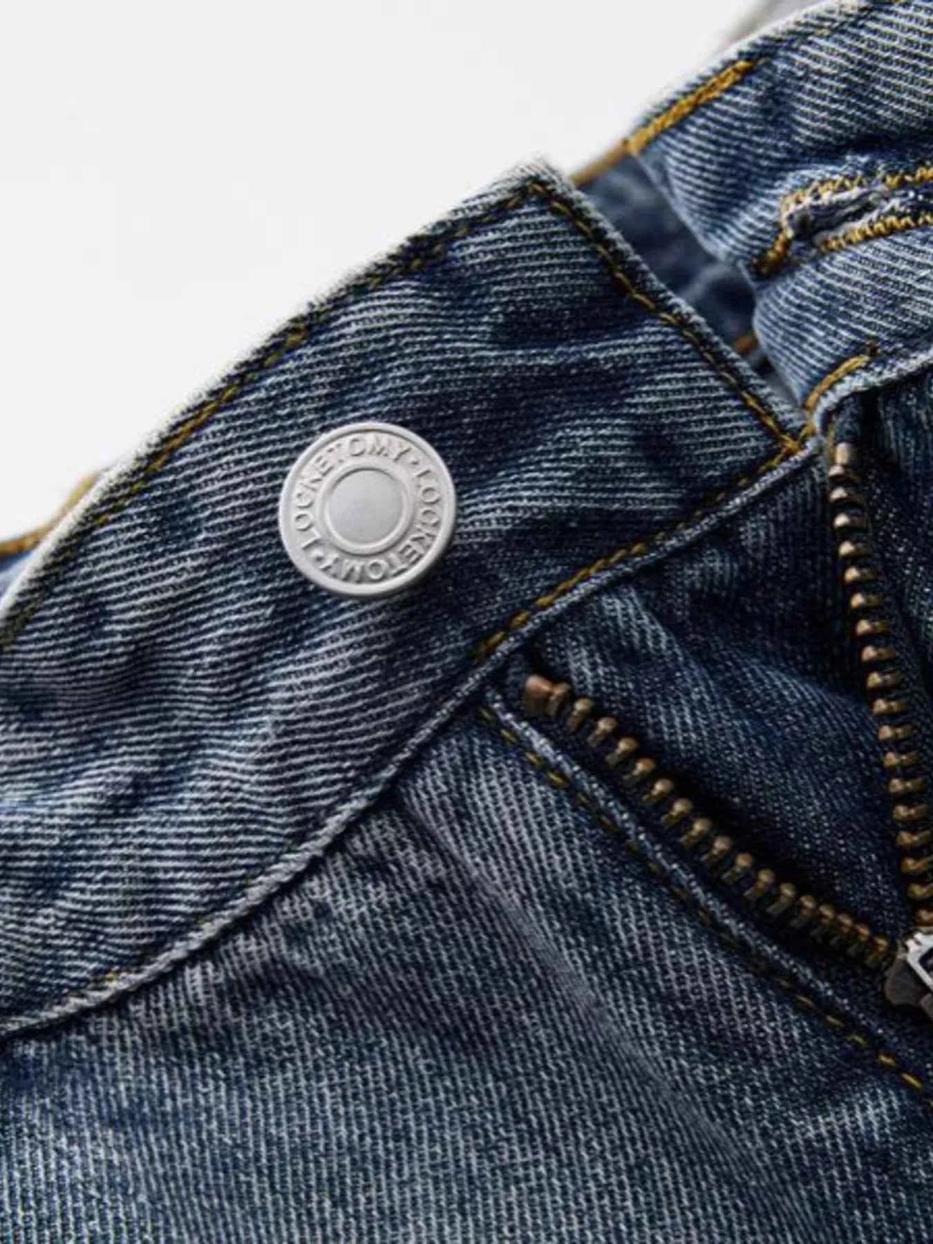 Men's Full Size Wash Wide Leg Jeans Plus Size