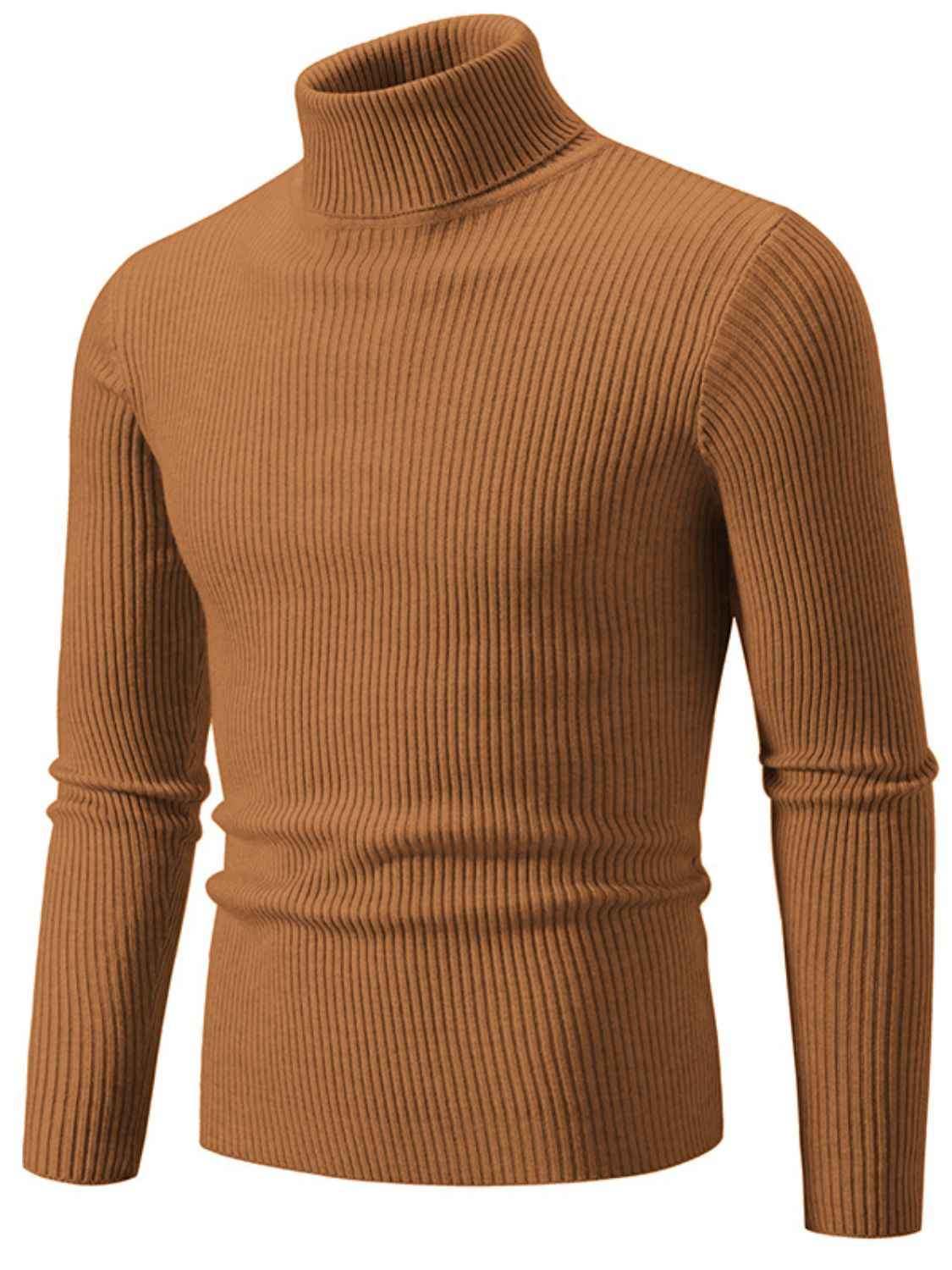 Men's Turtleneck Long Sleeve Ribbed Sweater - Damned Threads