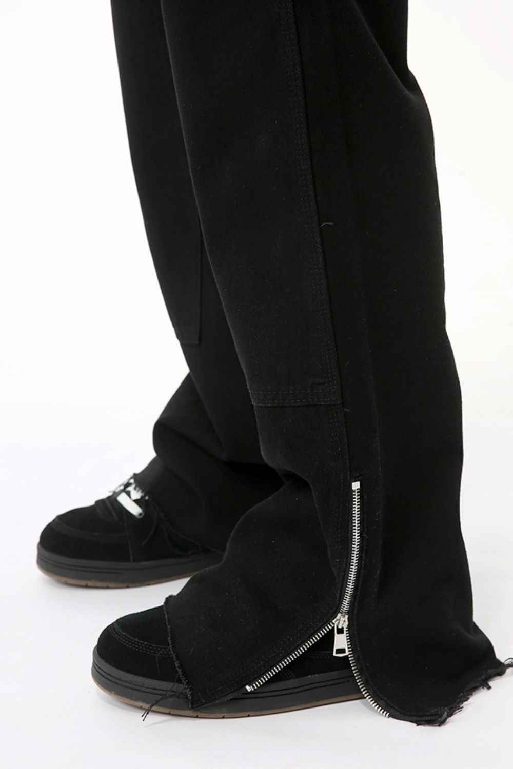 Men's Raw Hem Bootcut Jeans with Zip-Up Sides - Damned Threads