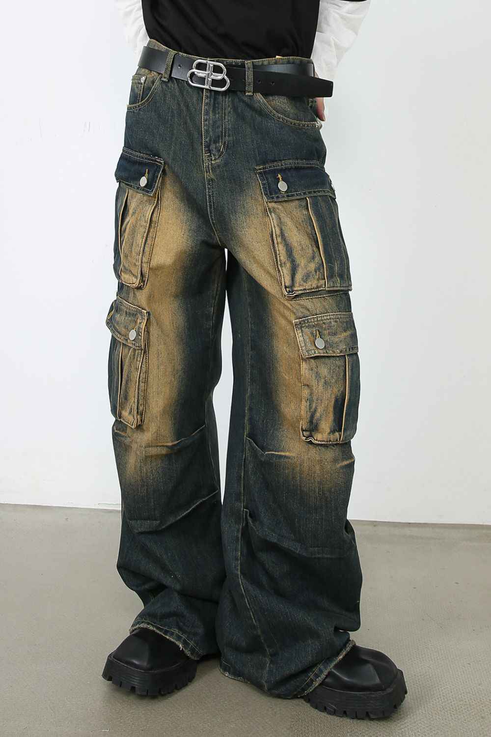 Men's Washed Wide Leg Jeans - Damned Threads