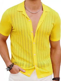 Men's Full Size Button Down Short Sleeve Shirt Plus Size - Damned Threads