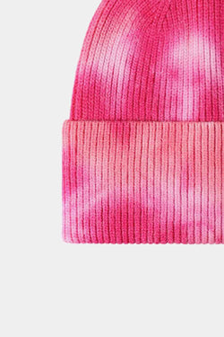 Tie-Dye Cuffed Rib-Knit Beanie Hat - Damned Threads