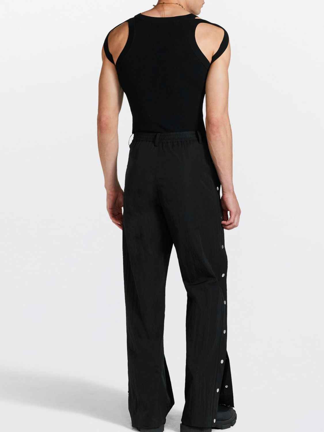 Men's Full Size Cutout Round Neck Tank Plus Size - Damned Threads