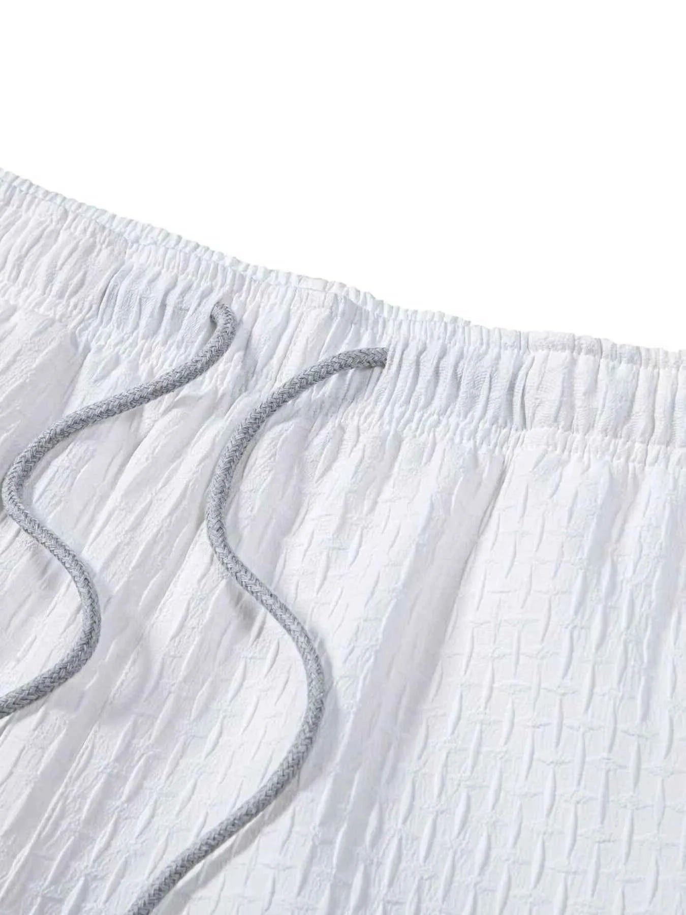 Men's Classic Textured Shorts with Elastic Waist