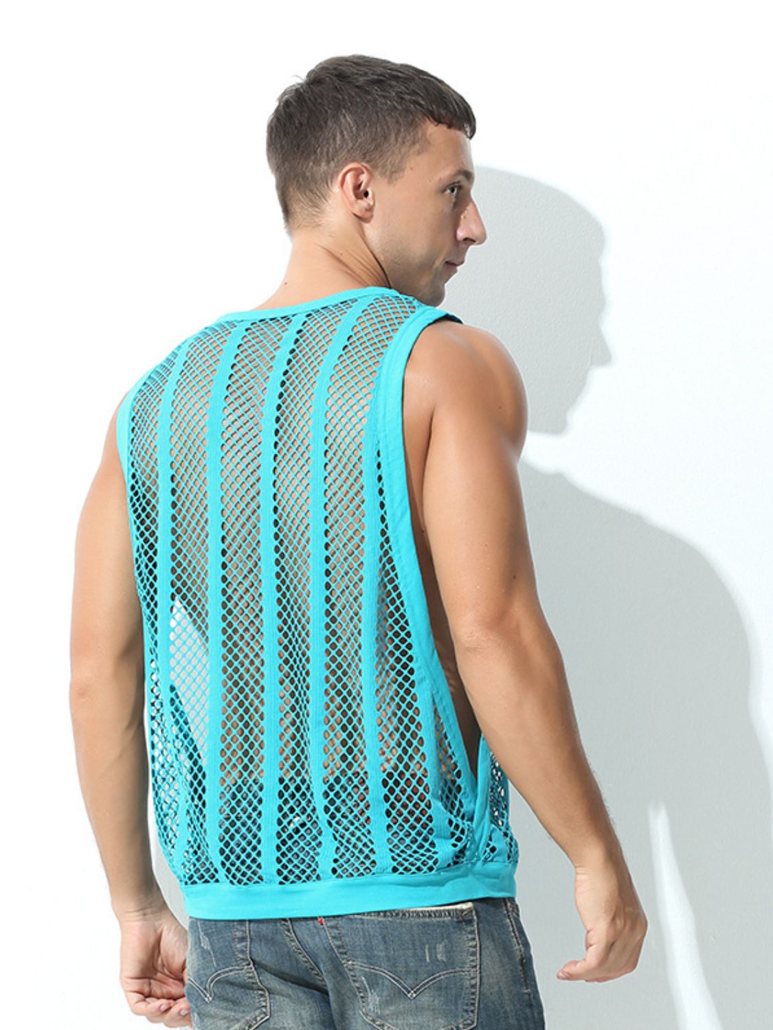 Men's Mesh-Striped Tank - Damned Threads