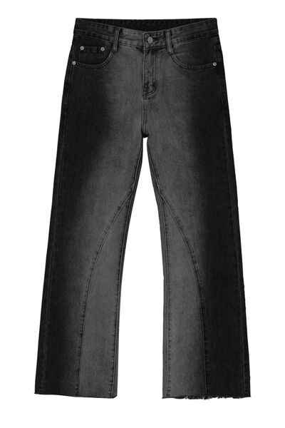 Frayed Hem Jeans with Pockets - Damned Threads