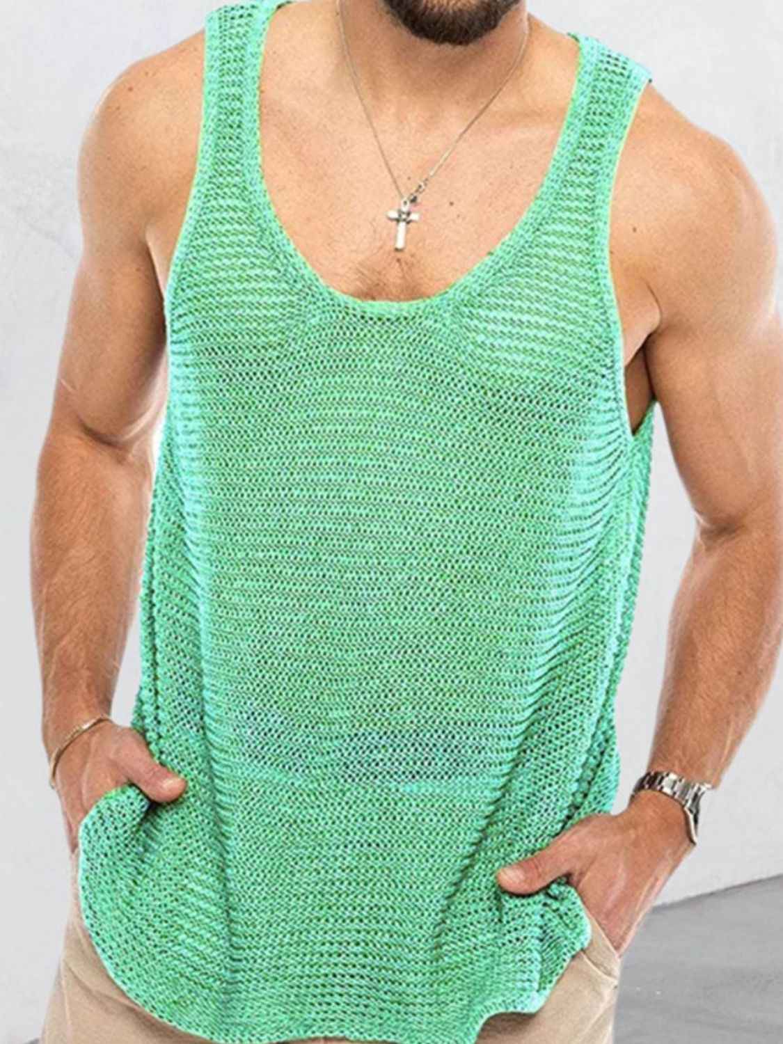 Men's Solid Mesh Tank - Damned Threads