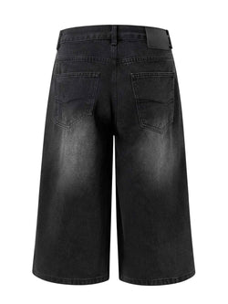 Men's Washed Denim Bermuda Shorts