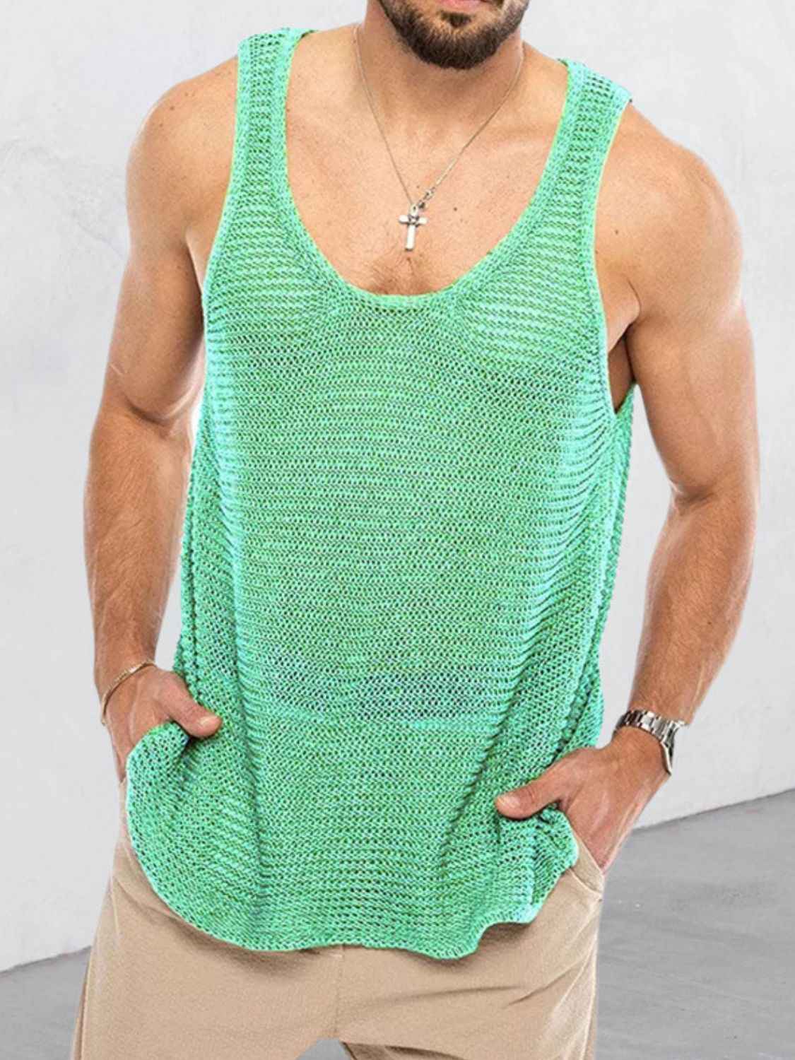 Men's Solid Mesh Tank - Damned Threads