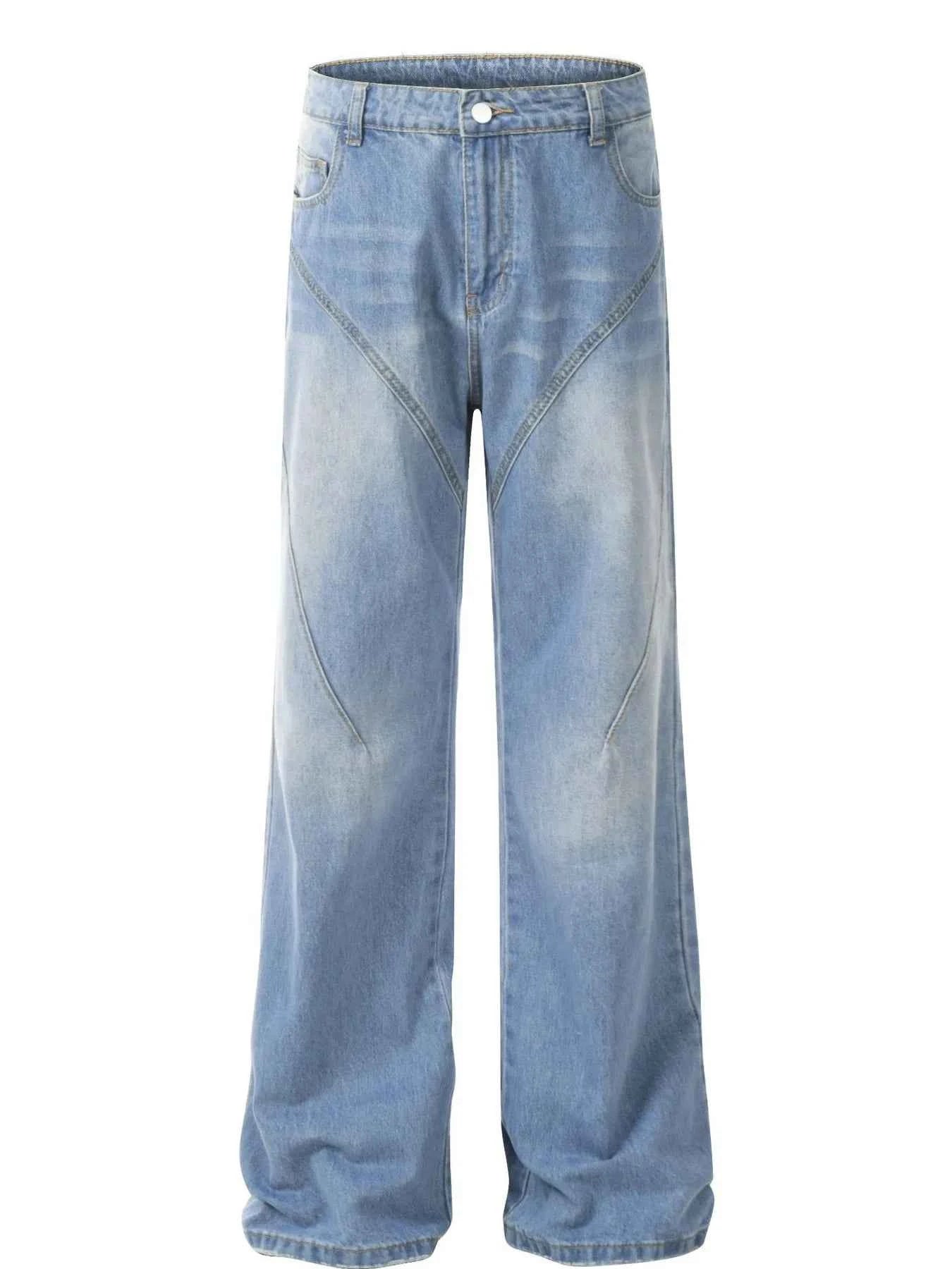 Men's Vintage Washed Wide Leg Jeans