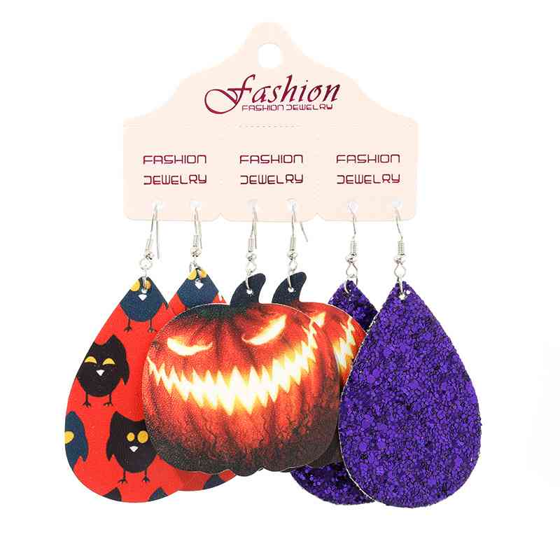 Teardrop Shape Halloween Theme Dangle Earrings - Damned Threads