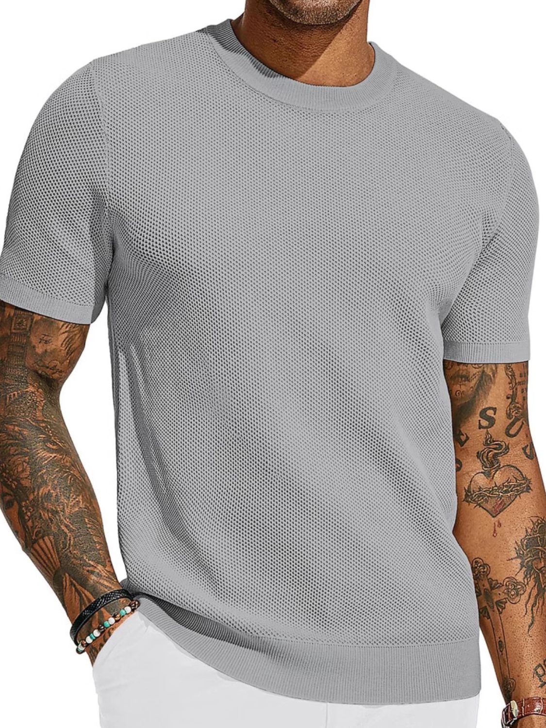 Men's Full Size Round Neck Short Sleeve T-Shirt Plus Size - Damned Threads