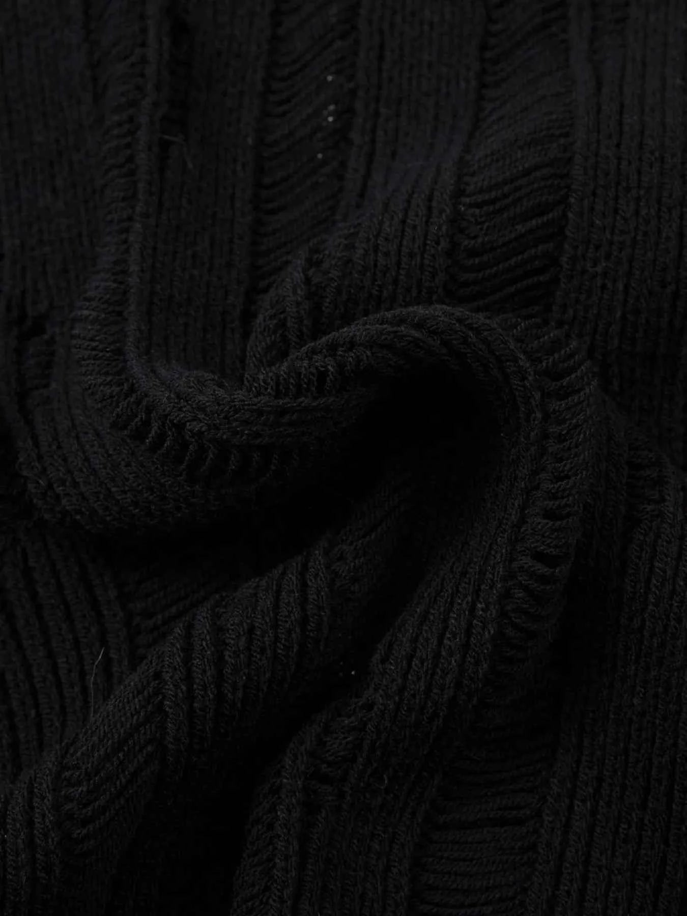 Men's Zip Up Openwork Cardigan
