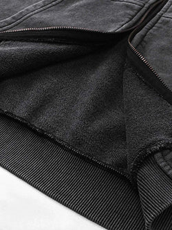 Men's Zip Up Washed Oversized Hoodie