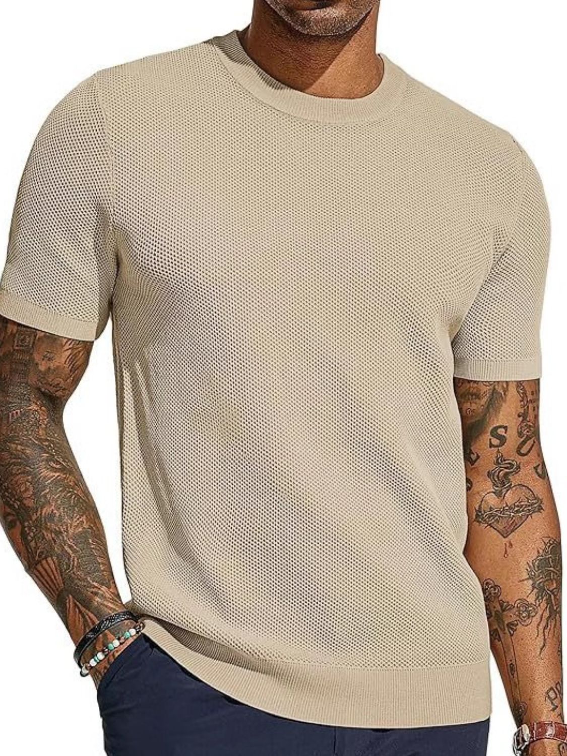 Men's Full Size Round Neck Short Sleeve T-Shirt Plus Size - Damned Threads