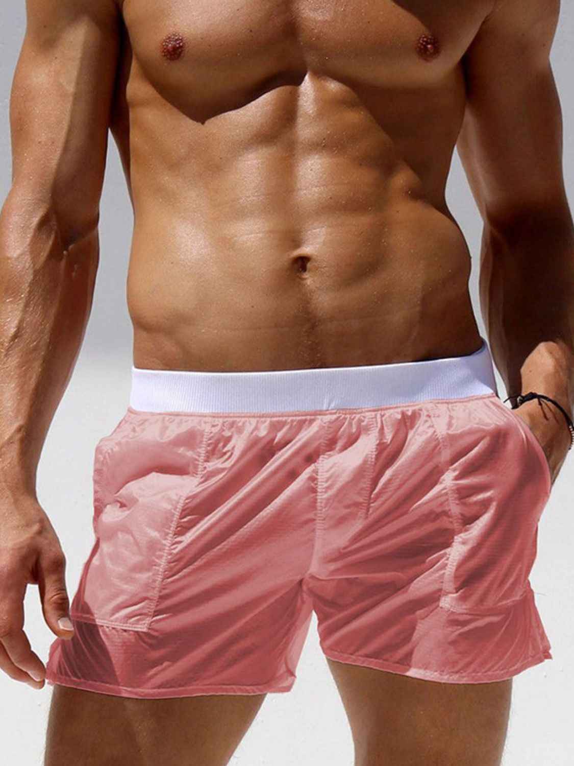 Men's Sexy Sheer Elastic Waist Shorts - Damned Threads