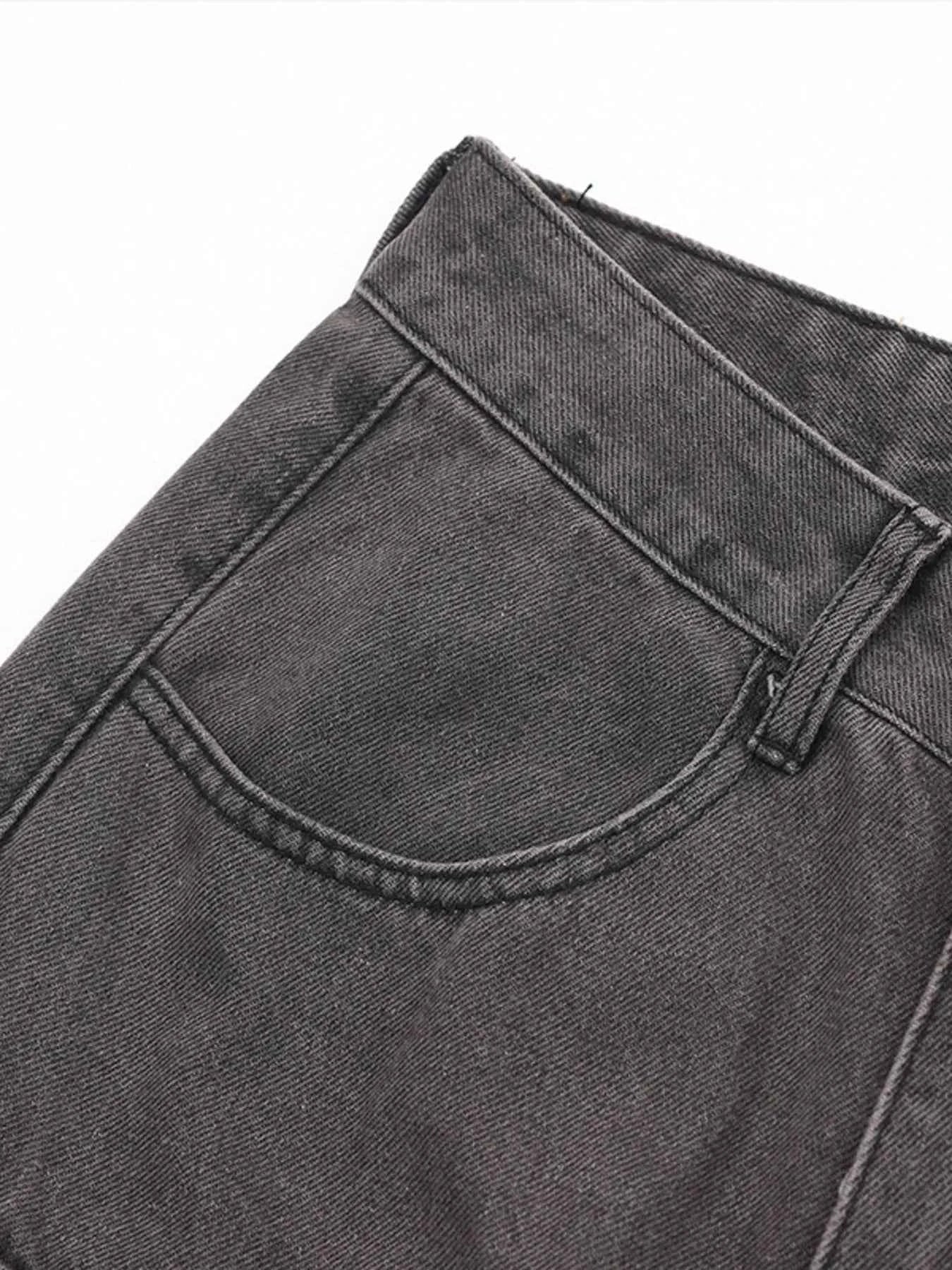 Men's Multi-Pocket Cargo Straight Jeans