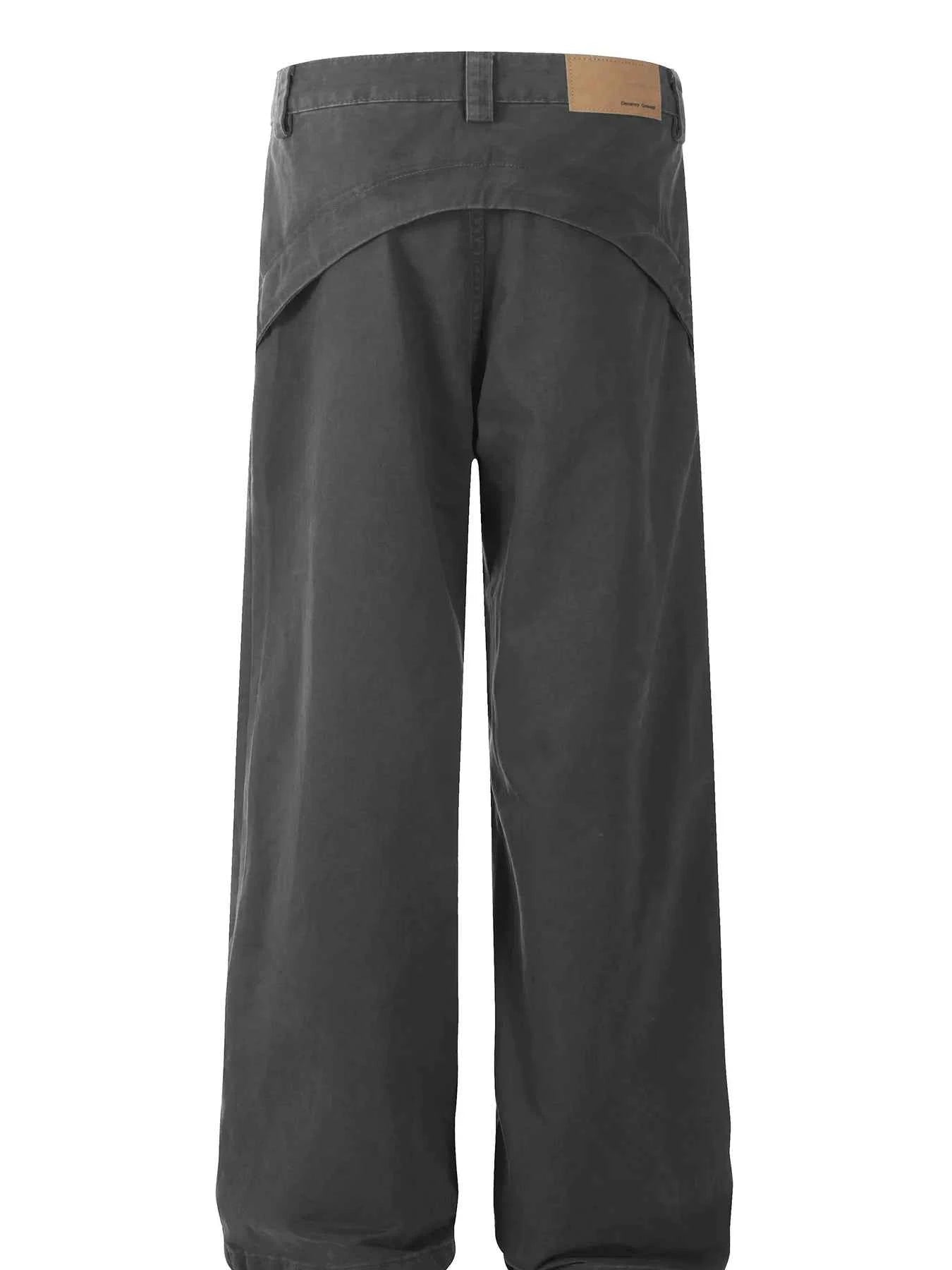 Men's Oversized Wide Leg Jeans with Multiple Pockets