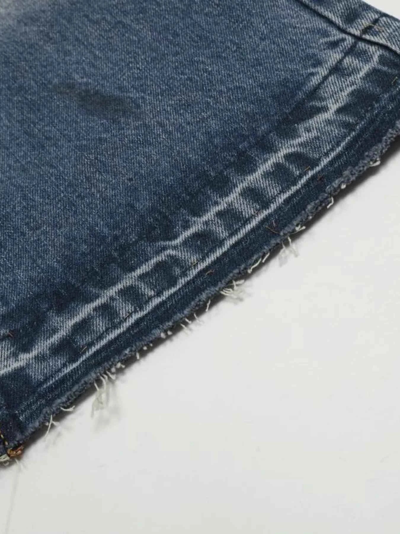 Men's Vintage Washed Gradient Distressed Flare Jeans