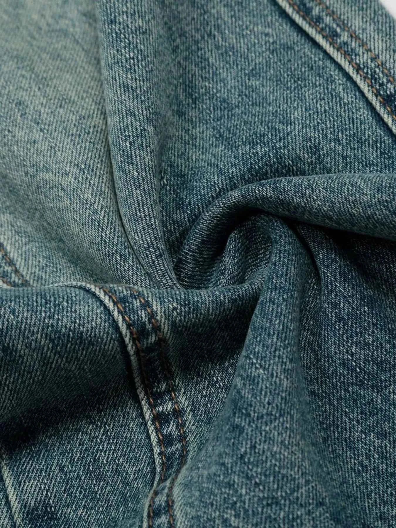 Men's Wash Wide Leg Jeans