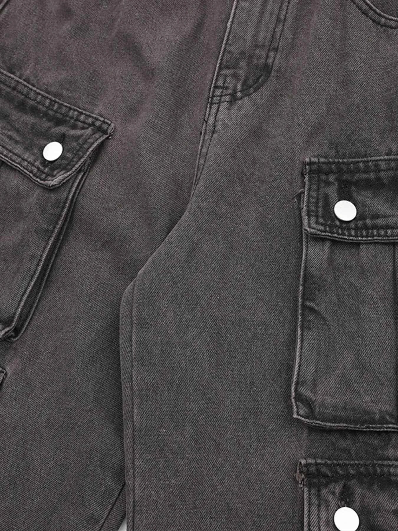 Men's Multi-Pocket Cargo Straight Jeans
