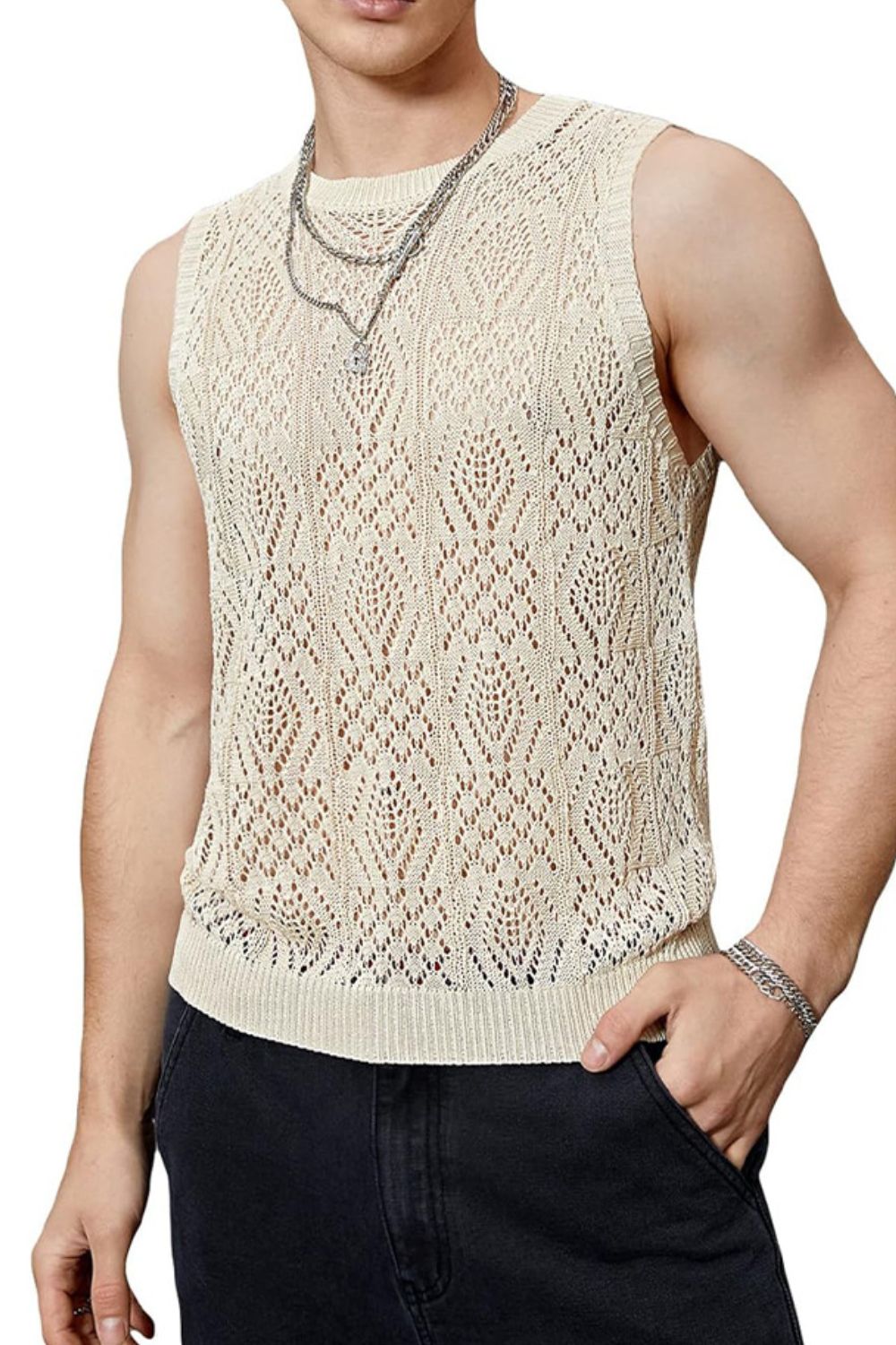Men's Round Neck Tank - Damned Threads