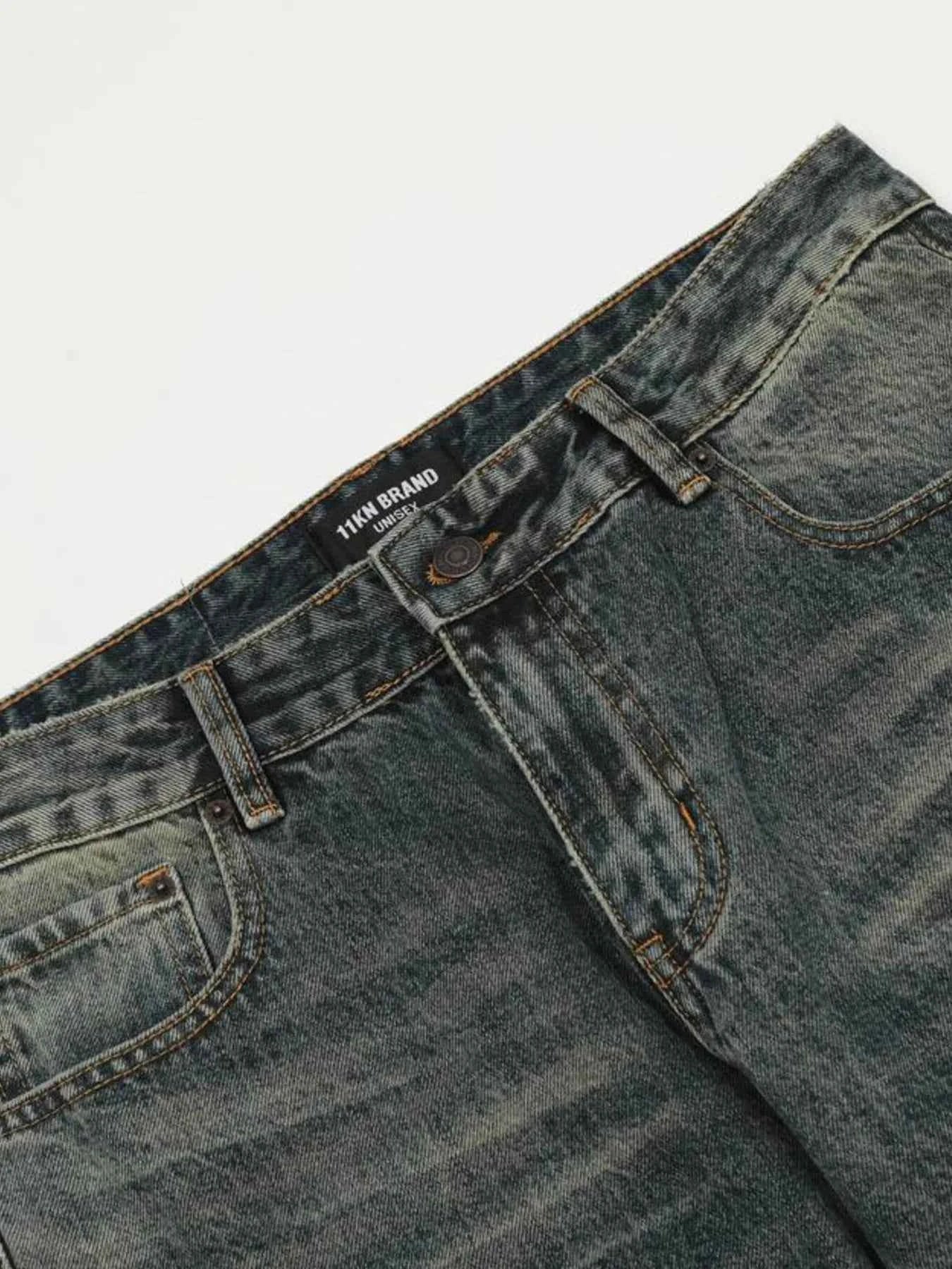 Men's Vintage Distressed Flare Jeans