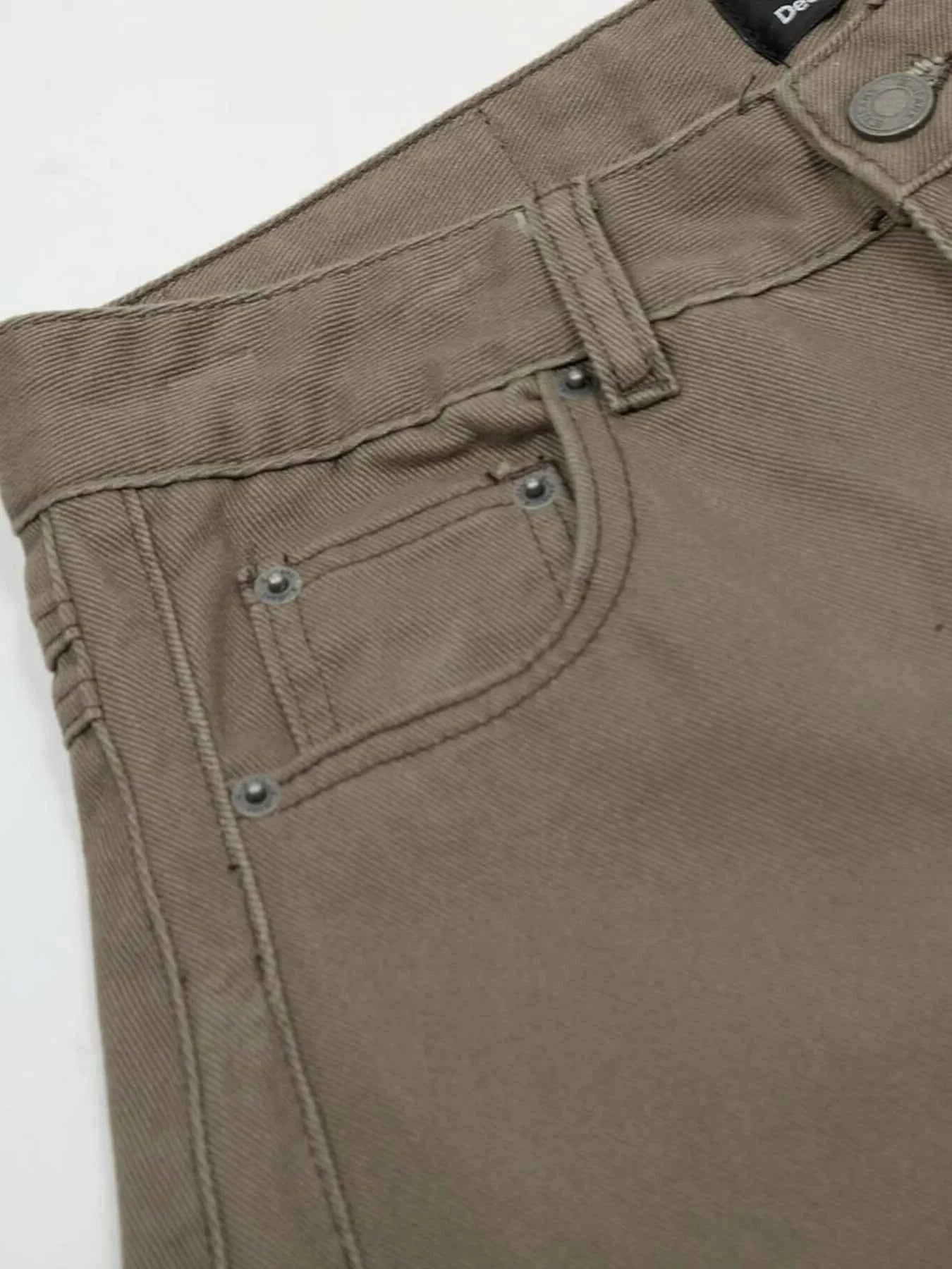 Men's High Waist Curved Jeans