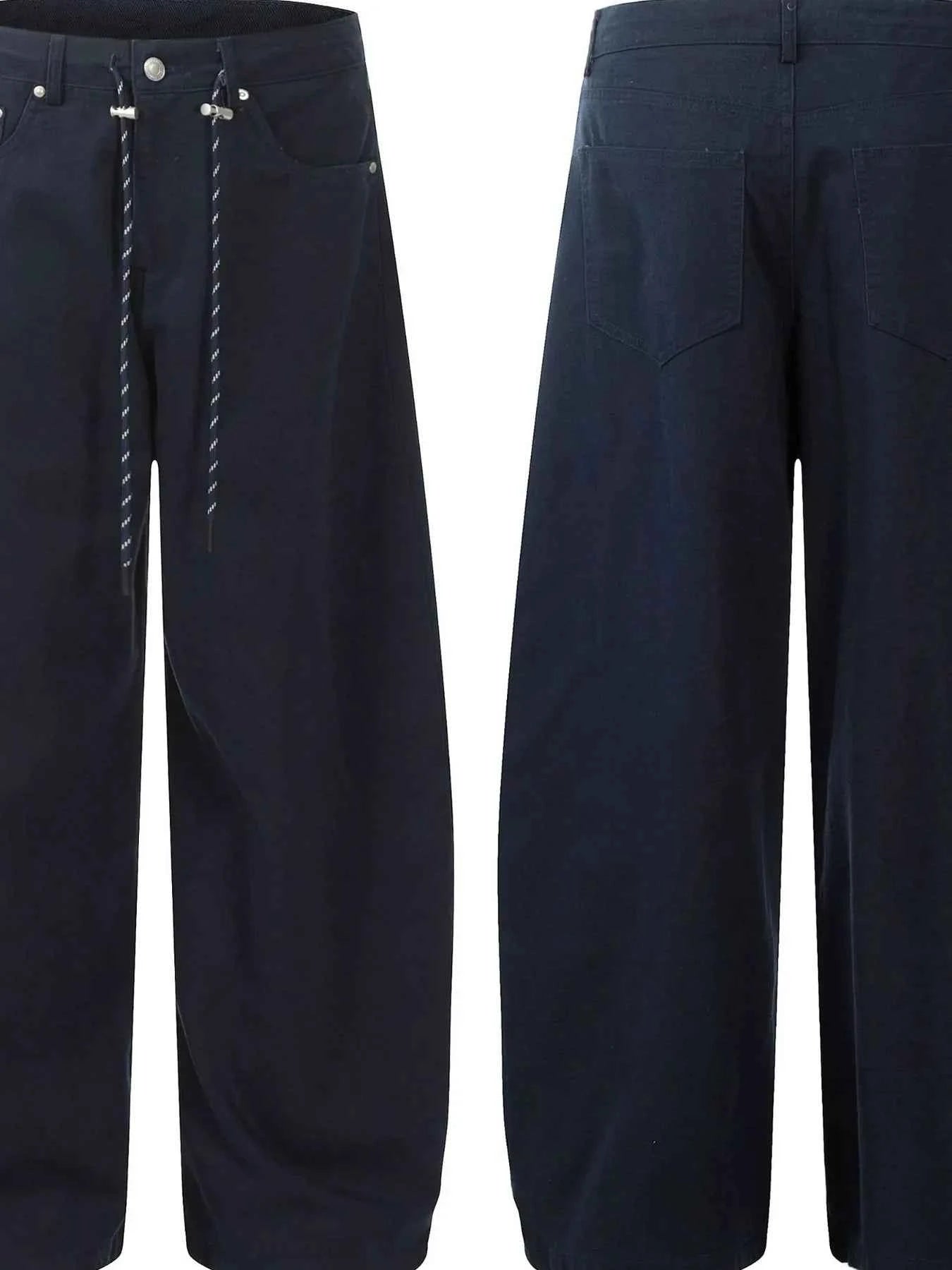 Men's Wide Leg Drawstring Cargo Pants