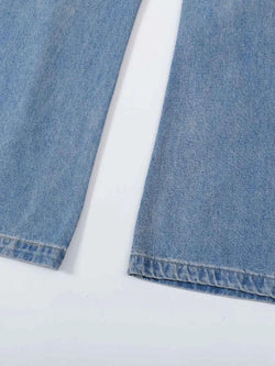 Basic style Oversized Wide leg Jeans