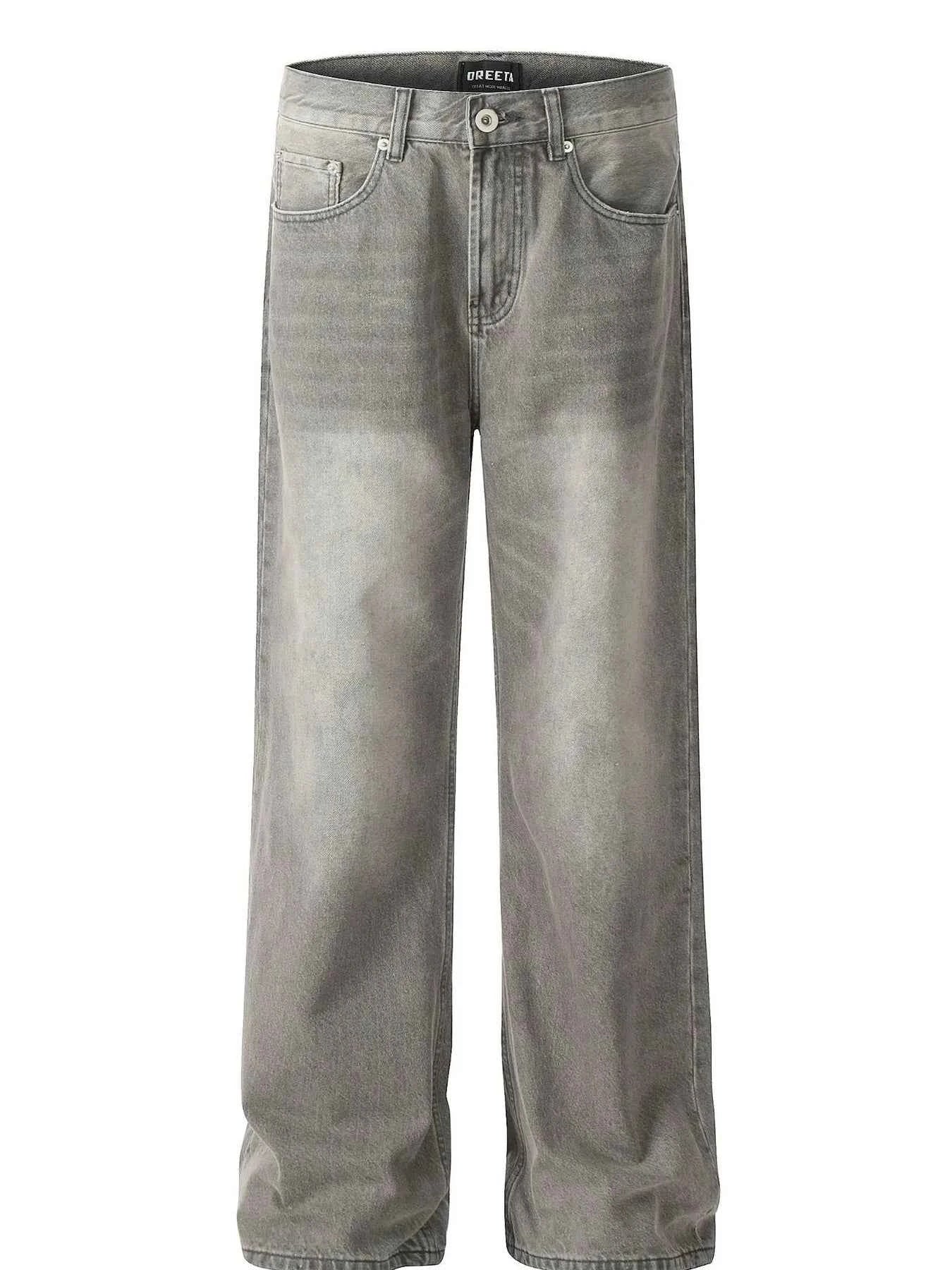 Men's Vintage Washed Wide Leg Jeans